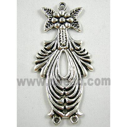 Tibetan Silver Flower pendant Non-Nickel