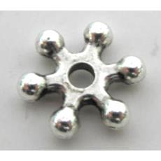 Tibetan Silver spacer, lead free and nickel free, Zinc alloy beads