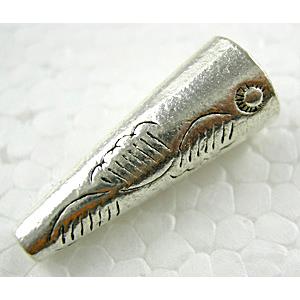 Tibetan Silver trumpet Tube Space beads Non-Nickel