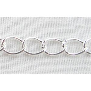 Sterling Silver Chain, 2.15x3.2mm, approx 4g per meter