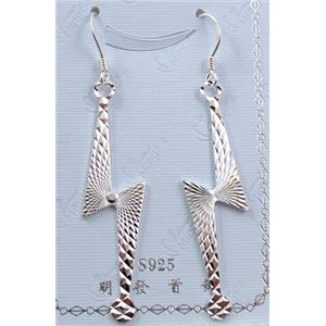 sterling silver Earring, 10x40mm