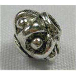 Tibetan Silver spacer beads, 6.5mm diameter