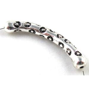 Tibetan Silver tube bead, lead free and nickel free, 3x35mm,1mm hole