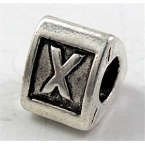 Tibetan Silver spacer bead, lead free and nickel free, 10x10x10mm, hole:4mm