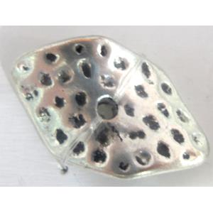 Tibetan Silver spacer bead, lead free and nickel free, 31x18mm