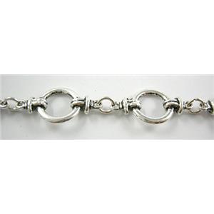 Antique Silver Alloy Chain, 98cm(38 inch) length