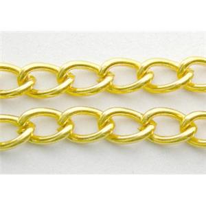 Gold Plated Iron Chains, approx 3x5mm, 0.6mm thickness