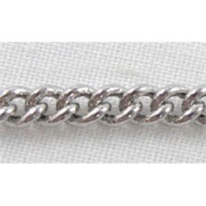 platinum plated Copper Chain, 2.7mm wide