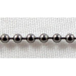 round Ball-Chain, copper, black, 1.2mm dia