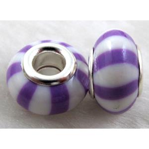 Fimo Polymer Clay Beads, 15-16mm dia, 9-10mm thick, hole:5.5mm