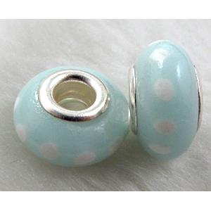 Fimo Polymer Clay Beads, 15-16mm dia, 9-10mm thick, hole:5.5mm