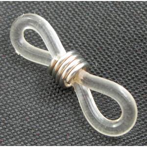 Eyeglass Holder, Clear Rubber Connector, 20mm length