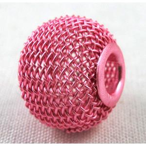 jewelry mesh bead, iron, 16mm dia, 6mm hole