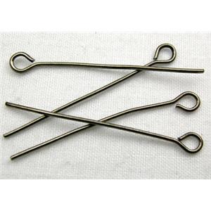 eyes HeadPins, iron, black, 26mm length