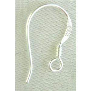 French Hook Earring, 725 Silver, 16.3mm high