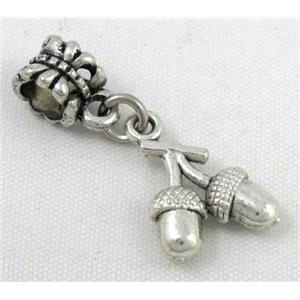 Bracelet spacer, alloy hanger, pendant, approx 20-30mm, 5mm hole