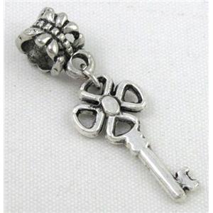 Bracelet spacer, alloy hanger, pendant, approx 20-30mm, 5mm hole