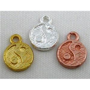 alloy pendant, mixed color, approx 8-12mm