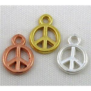 alloy pendant, mixed color, approx 8-12mm