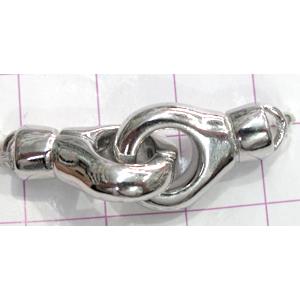 Copper toggle clasps, 14x36mm, color code: F platinum