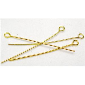 Gold Plated Iron Eye-Pin, 3cm length