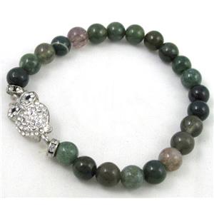 handmade fashion agate bracelet, stretchy, 6mm dia, 17.5cm length