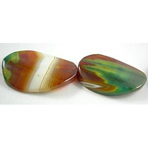 Natural Agate beads, Twist, dye, 30x40mm, 10pcs per st