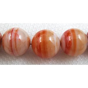 Natural sardonyx Agate, Round gemstone, 18mm dia, 21pcs per st