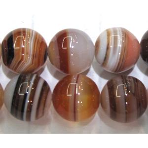 round red stripe Agate beads, 8mm dia, approx 50pcs per st