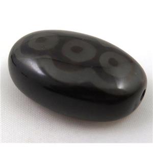 natural tibetan Dzi beads, oval, approx 25x40mm