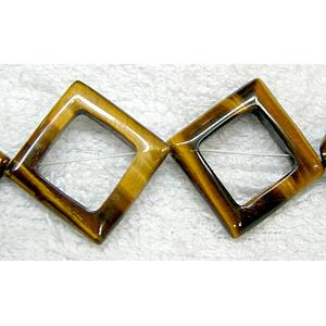 Tiger eye stone beads, Square, A grade, 20x20mm, 15pcs per st