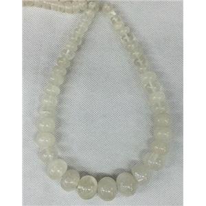 Agate stone beads necklace chain, abacus, approx 10-20mm