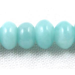 rondelle Amazonite Stone Beads, grade AB, 6x10mm, approx 66pcs per st