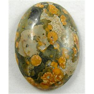 Leopardskin Jasper, Cabochon, flat-back Oval, 18x25mm