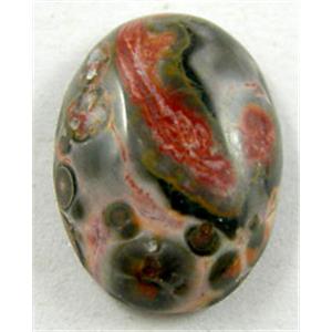 Rhyolite Jasper, Cabochon, flat-back Oval, 12x16mm