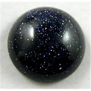 Blue SandStone Cabochon, flat-back Round, 10mm dia