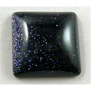 Blue SandStone Cabochon, flat-back Square, 10x10mm