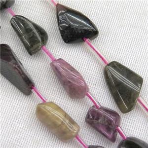 tourmaline bead, freeform, approx 10-22mm