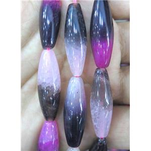 dichromatic Agate Beads, barrel, approx 12x40mm