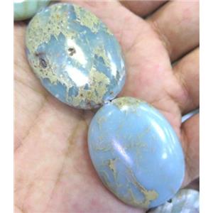 snakeskin jasper beads, oval, approx 30x40mm, 10pcs per st