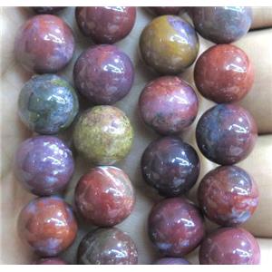 red Poppy Jasper Beads, round, approx 8mm dia