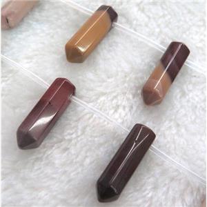 mookaite beads, bullet shape, approx 8x31mm, 12pcs per st