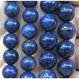 round blue Dumortierite Beads, approx 6mm dia