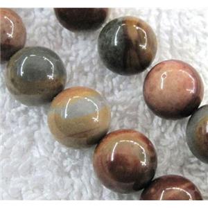 round American Picture Jasper Beads, approx 8mm dia, 48pcs per st