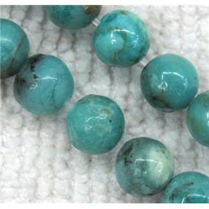 Chinese Larimar Beads, round, blue, approx 12mm dia, 15.5 inches