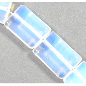 opalite beads, white, square, 13x18mm,approx 22pcs per st