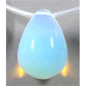 white opalite beads, teardrop, 18x28mm,14pcs per st