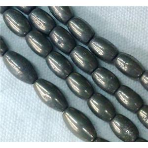 natural Pyrite Beads, rice, 8x16mm