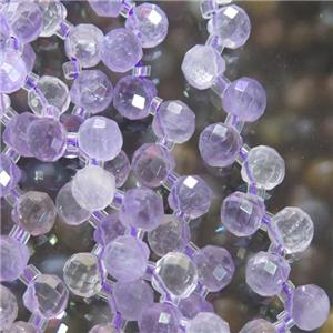 amethyst bead, faceted teardrop, approx 8-9mm