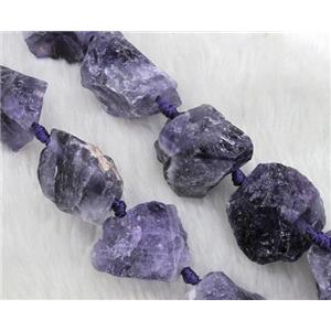 amethyst nugget bead, freeform, approx 15-25mm